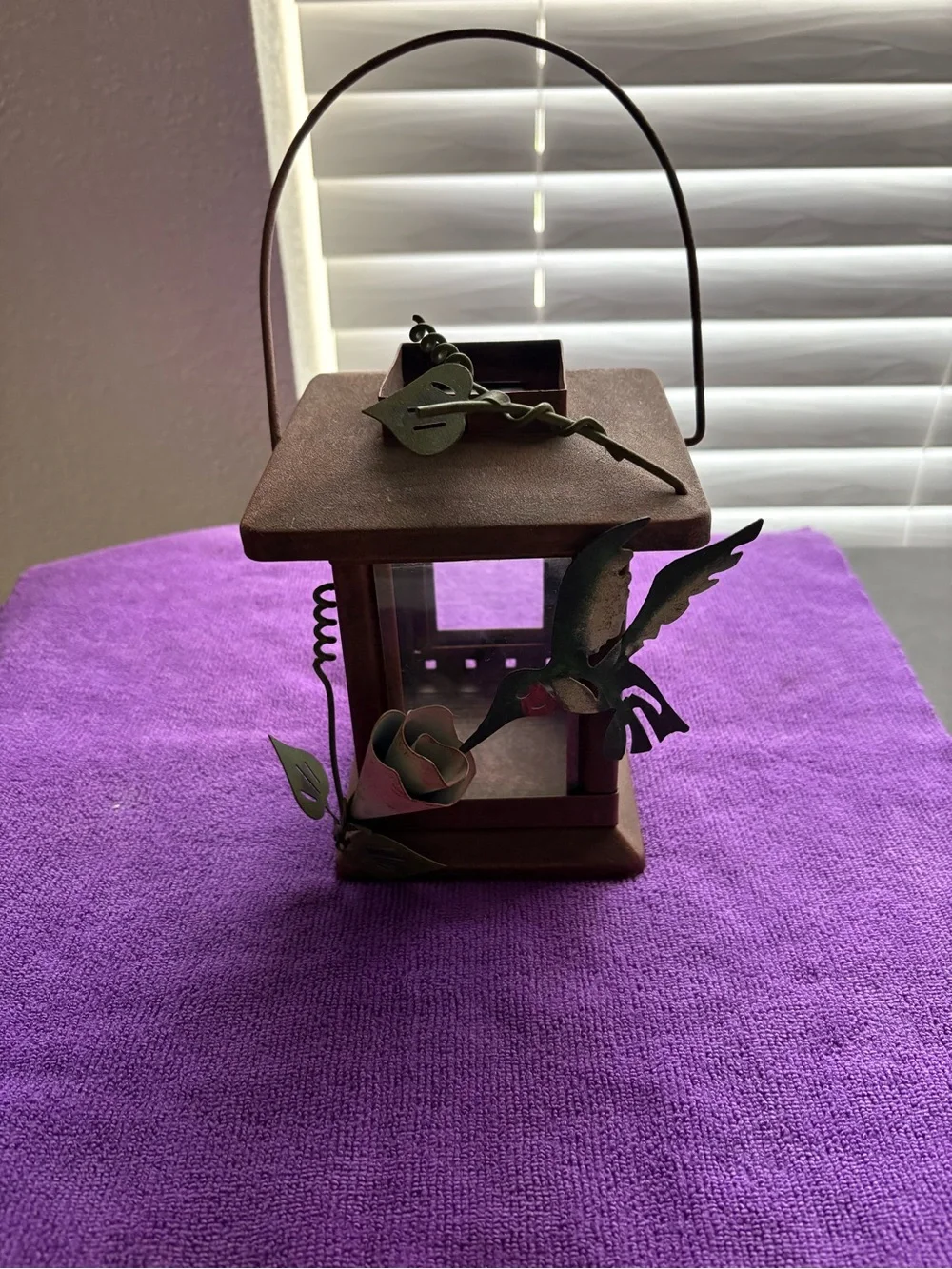 Rustic Green Hummingbird Lantern - Pets Reptile Decor